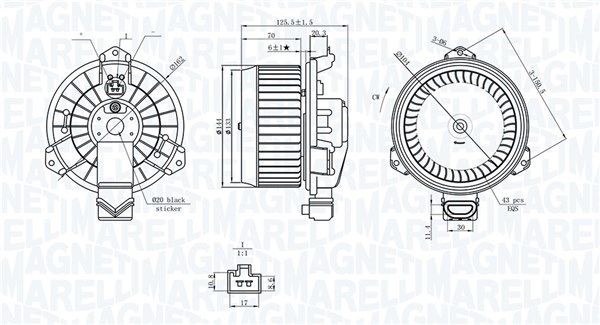 MAGNETI MARELLI Vnútorný ventilátor 069412749010 MAGNETI MARELLI 069412749010 Vnútorný ventilátor Toyota Yaris xp13 lacné