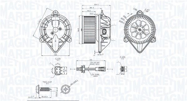 MAGNETI MARELLI Interieurventilatie 069412753010 Ventilator voor het auto-interieur MAGNETI MARELLI CLIO 069412753010 goedkoop