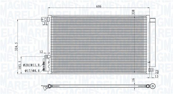 MAGNETI MARELLI Condensatore climatizzatore 350203100500 350203100500 Radiatore aria condizionata MAGNETI MARELLI ALFA ROMEO 156 costo