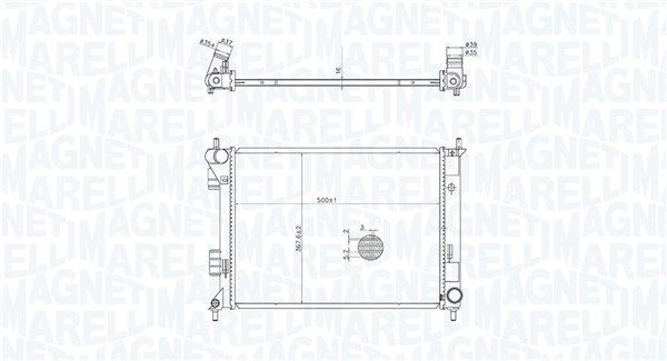 MAGNETI MARELLI Engine radiator 350213204400 350213204400 MAGNETI MARELLI radiator for KIA CARENS