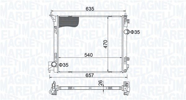 MAGNETI MARELLI Radiateur 350213205800 Nissan SUNNY Radiator MAGNETI MARELLI 350213205800