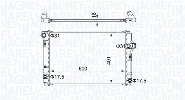 MAGNETI MARELLI Radiateur 350213208300 350213208300 Radiateur, koelvloeistof TOYOTA HIACE MAGNETI MARELLI