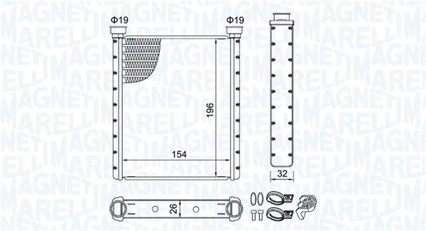 MAGNETI MARELLI Värmepaket 350218509000 350218509000 MAGNETI MARELLI värmeelement MERCEDES-BENZ AMG GT