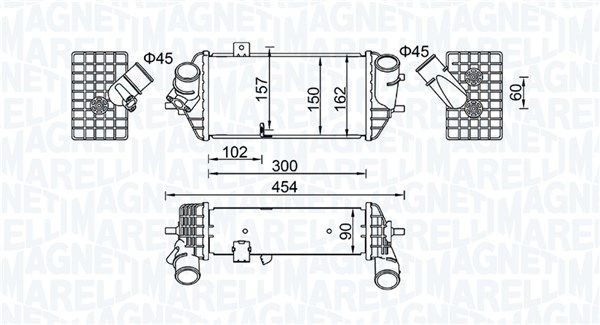 MAGNETI MARELLI Vahejahuti 351319205690 MAGNETI MARELLI 351319205690 Intercooler Hyundai i20 pb originaal hind