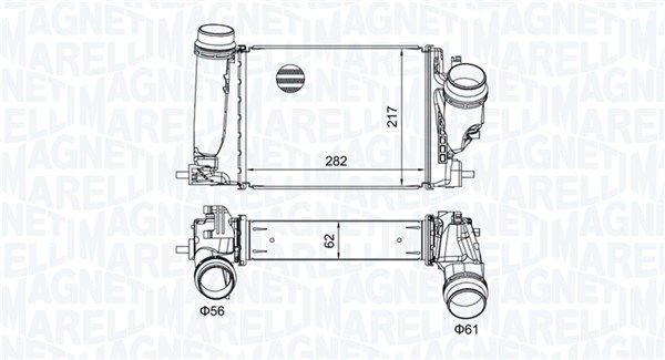 MAGNETI MARELLI Intercooler 351319205830 MAGNETI MARELLI 351319205830 Renault Grand Scenic 4 intercooler charger replacement