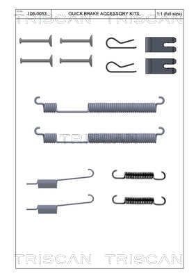 TRISCAN Monteringssats, bromsbackar 8105 292006 8105 292006 TRISCAN monteringssats bromsbackar BMW 3-serie