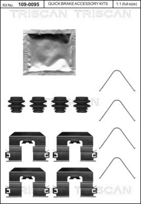 TRISCAN Lisakomplekt, ketaspiduriklotsid 8105 431652 8105 431652 Lisakomplekt, ketaspidurikate TRISCAN KIA SPORTAGE