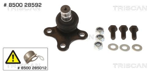 TRISCAN Zvislý / nosný čap 8500 28592 TRISCAN Čap ramena PEUGEOT 8500 28592
