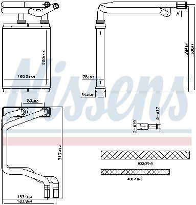 Siltummainis, Salona apsilde NISSENS 707291 NISSENS 707291 Salona apsildes radiators HONDA CIVIC 2001