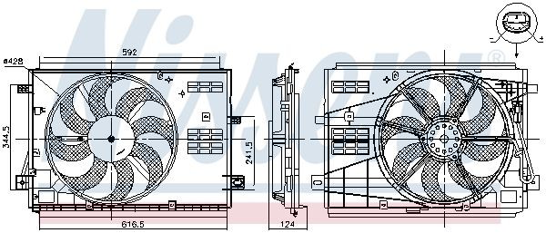 NISSENS Koelventilator 85973 NISSENS 85973 Ventilator Astra J Van / Station wagon (P10) originele prijs