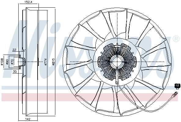 NISSENS Embraiagem, ventilador do radiador 86240 NISSENS Embreagem do ventilador VOLVO 86240