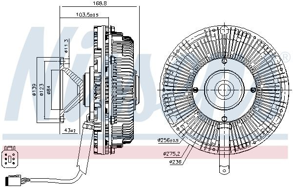 NISSENS Koppeling, radiateurventilator 86243 86243 Ventilator koppeling BMW 4-serie NISSENS