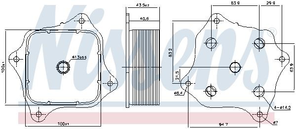 NISSENS Eļļas radiators, Motoreļļa 91421 NISSENS 91421 Eļļas radiators FIAT TIPO orģinālās
