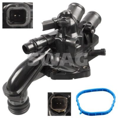 SWAG Kühlwasserthermostat 33 10 4543 Kühlmittelthermostat SWAG Citroën C6 33 10 4543