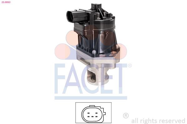 FACET EGR-ventil 23.0063 PEUGEOT egr FACET 23.0063