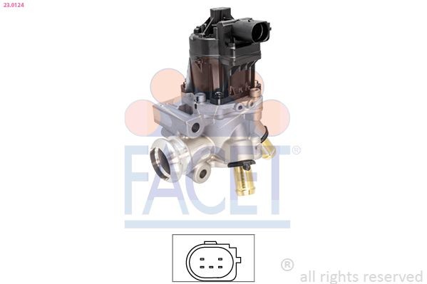 FACET EGR-ventil 23.0124 PEUGEOT agr ventil FACET 23.0124