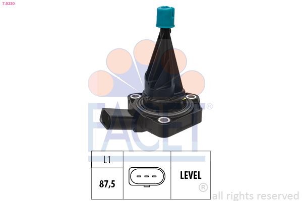 FACET Sensor, motoroliepeil 7.0230 FACET 7.0230 Sensor motoroliepeil T-Cross (C11_) prijs