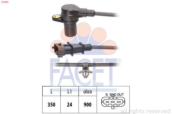 FACET Impulsu devējs, Kloķvārpsta 9.0849 cena Impulsu devējs kloķvārpsta Hyundai GD 9.0849 FACET