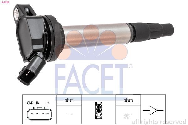 Bobina d'accensione FACET 9.6436 EPS 1.970.536 FACET 9.6436 Bobina Toyota COROLLA 2024