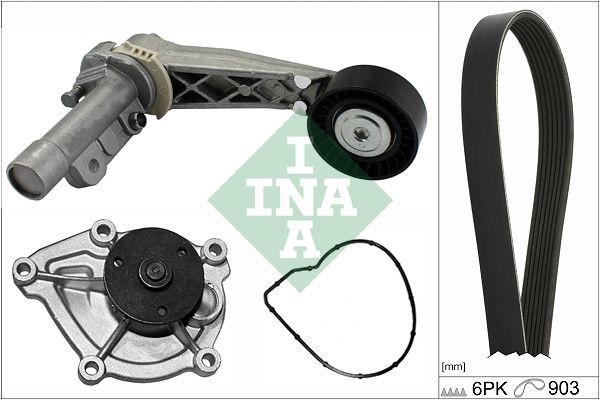 INA Vattenpump + drivremssats 529 0504 30 Byta Flerspårsremssats LANCIA THESIS pris INA 529 0504 30