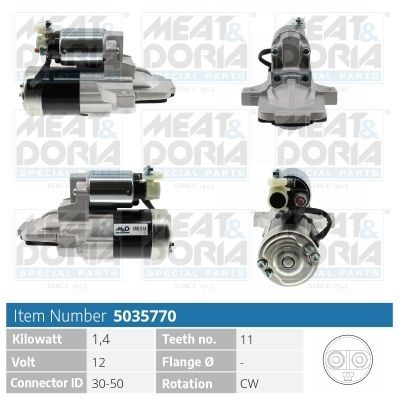 MEAT & DORIA Startmotor 5035770 5035770 Startmotor MEAT & DORIA MAZDA E-serie