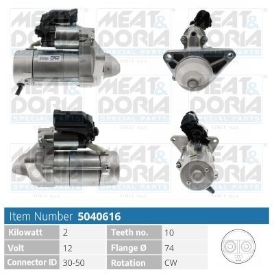 MEAT & DORIA Startmotor 5040616 5040616 Startmotor MEAT & DORIA TOYOTA 4 RUNNER