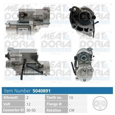 MEAT & DORIA Startmotor 5040891 MEAT & DORIA 5040891 Startmotoren Land Rover Discovery L550 prijs