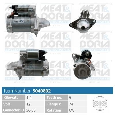 MEAT & DORIA Startmotor 5040892 Toyota 4 RUNNER Startmotoren MEAT & DORIA 5040892
