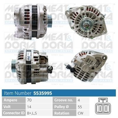 MEAT & DORIA Generator 5535995 5535995 MEAT & DORIA Generator Mazda