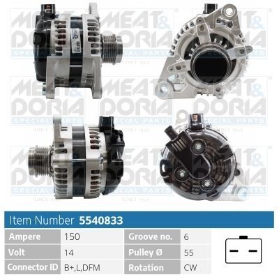 MEAT & DORIA Dynamo / Alternator 5540833 Dynamo MEAT & DORIA 147 5540833 goedkoop