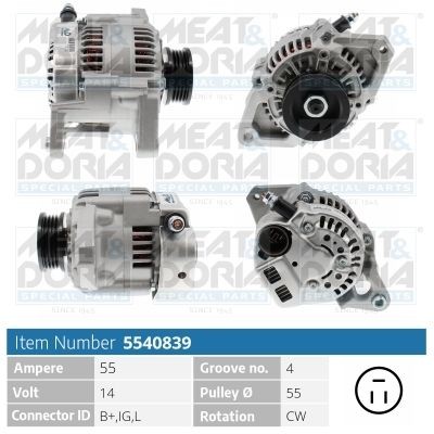 MEAT & DORIA Alternatore 5540839 MEAT & DORIA 5540839 Dinamo Alto IV (EF) prezzo