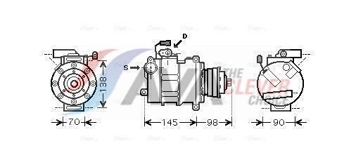 AVA COOLING SYSTEMS Kliimakompressor AIAK280 AVA COOLING SYSTEMS AIAK280 Kliimapump Audi R8 42 odav
