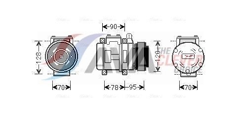 AC-kompressor AVA COOLING SYSTEMS AUAK028 AVA COOLING SYSTEMS AUAK028: Kompressor till AC Land Rover DEFENDER 2016