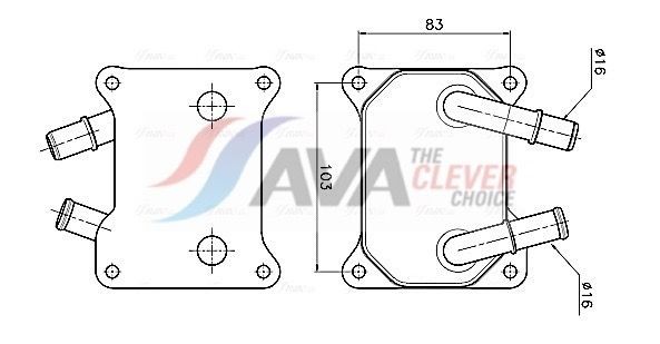 AVA COOLING SYSTEMS Ölkühler FD3699 Zusatzölkühler AVA COOLING SYSTEMS Ford RANGER FD3699