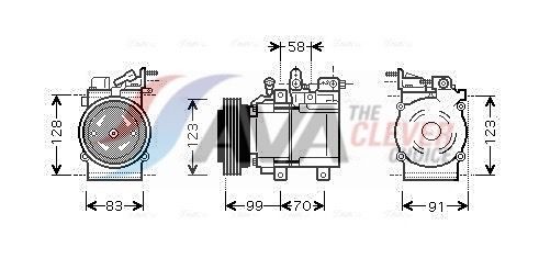 AVA COOLING SYSTEMS Kompresor klimatizácie HYAK197 AVA COOLING SYSTEMS HYAK197 Kompresor klimatizácie