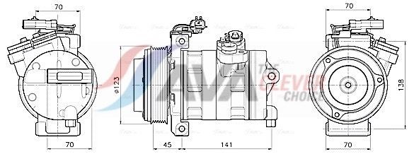 AVA COOLING SYSTEMS Klimakompressor JEAK092 pris AC kompressor DODGE JEAK092 AVA COOLING SYSTEMS
