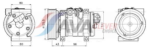 AVA COOLING SYSTEMS Compresseur de climatisation MZAK302 AVA COOLING SYSTEMS MZAK302 Compresseur d'air conditionné Mazda 3 BL prix