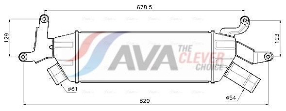 AVA COOLING SYSTEMS Intercooler PE4435 PE4435 AVA COOLING SYSTEMS turbo intercooler for PEUGEOT 308