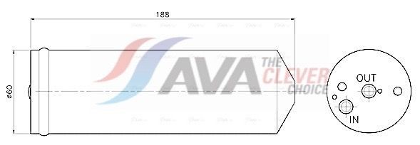 AVA COOLING SYSTEMS Tørfilter aircondition TOD797 AVA COOLING SYSTEMS TOD797 Tørfilter Toyota STARLET originale