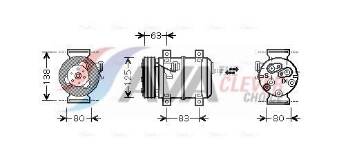 AVA COOLING SYSTEMS Klimakompressor VOAK120 VOAK120 AVA COOLING SYSTEMS AC Kompressor SUZUKI Kosten