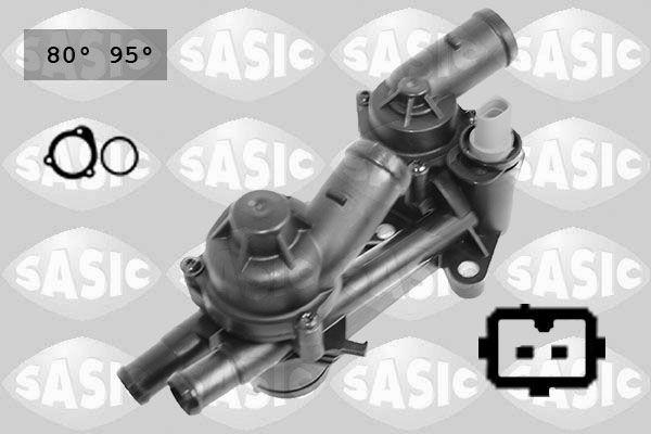 SASIC Kühlwasserthermostat 3306117 Kühlmittelthermostat SASIC Volkswagen TOUAREG 3306117