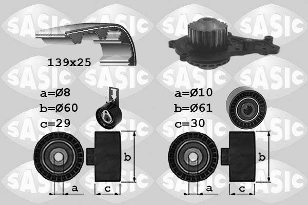 SASIC Kamremssats med vattenpump 3900042 3900042 SASIC kamrem och vattenpump CITROЁN BX