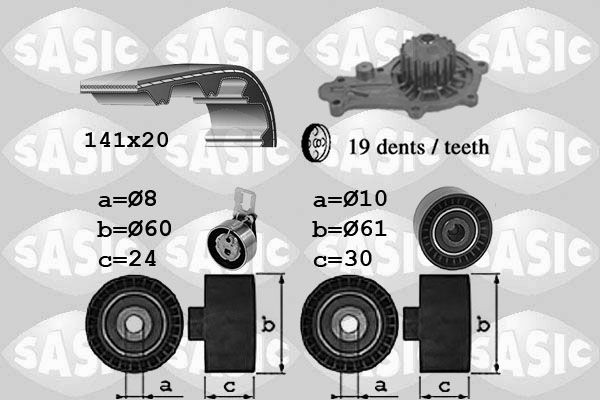 SASIC Vodné čerpadlo + sada ozubeného remeňa 3900044 3900044 Vodné čerpadlo + sada ozubeného remeňa CITROËN BERLINGO SASIC