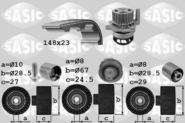 SASIC Distributieriem set + waterpomp 3906103 3906103 Waterpomp + distributieriem set Volkswagen TRANSPORTER SASIC