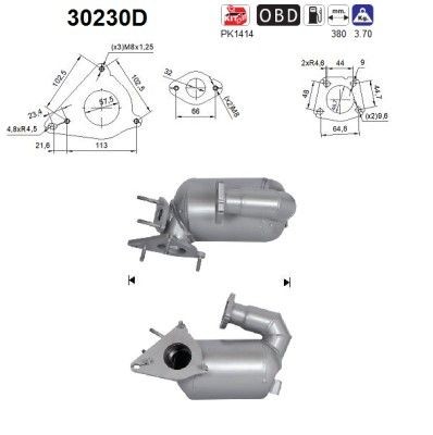 Katalizators AS 30230D AS 30230D Katalizators NISSAN NOTE 2010