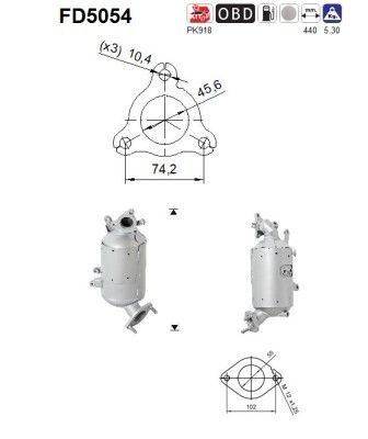 Kvēpu filtrs AS FD5054 AS FD5054: Kvēpu filtrs Hyundai ACCENT 2006