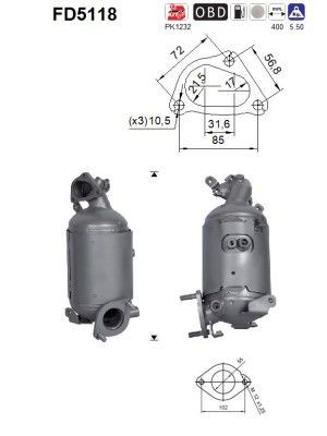Tahmafilter AS FD5118 AS FD5118 HYUNDAI i20 2015 Kübemefilter