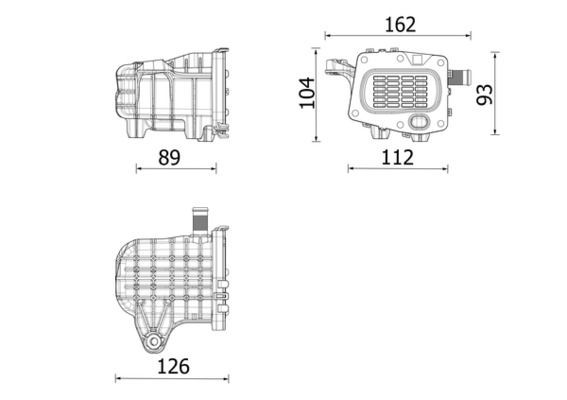 MAHLE EGR dzesētājs CE 41 000P MAHLE CE 41 000P EGR dzesētājs SAAB 9-5 orģinālās