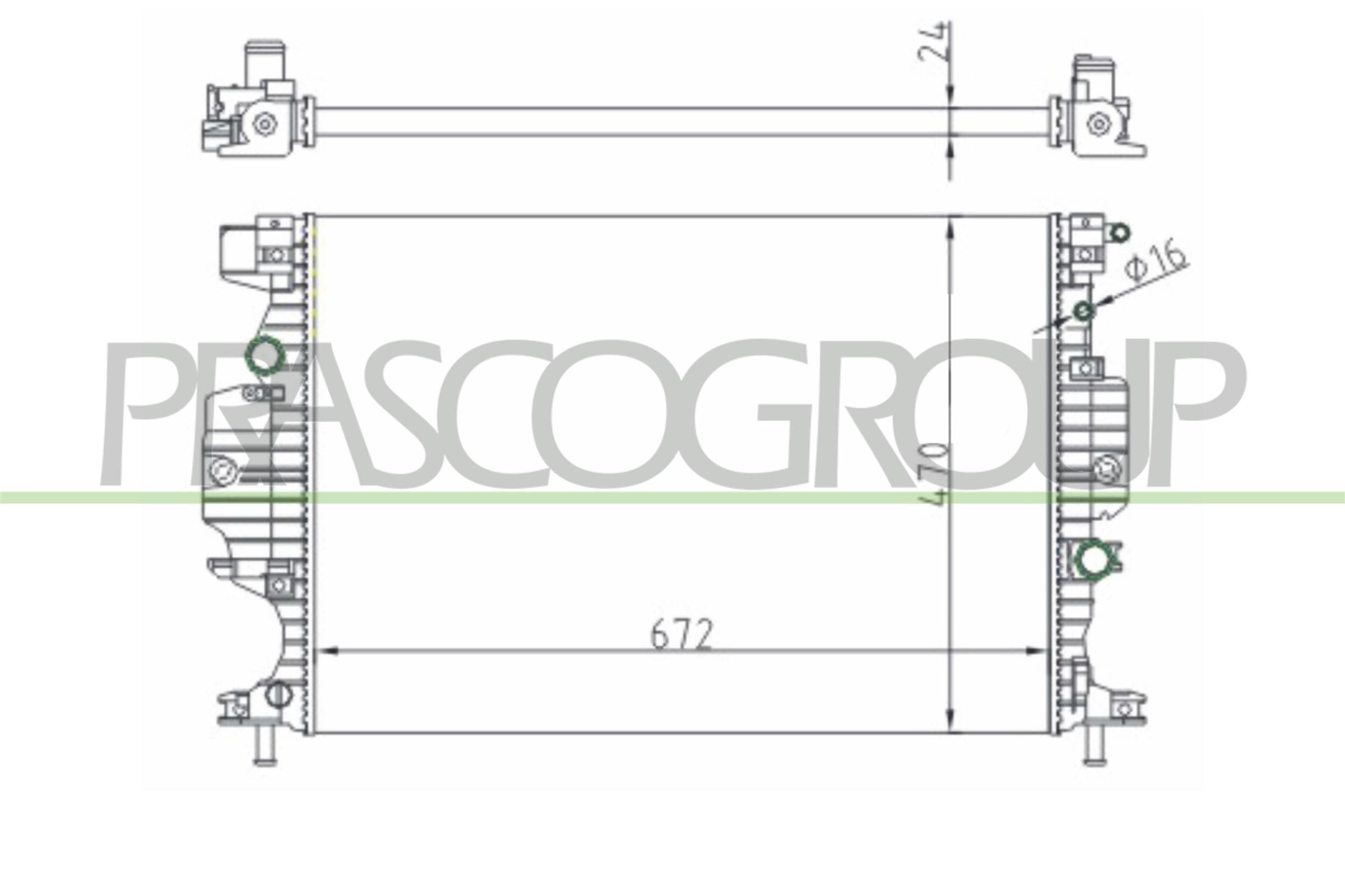 PRASCO Radiatore motore FD082R002 FD082R002 Radiatore FORD COUGAR PRASCO costo