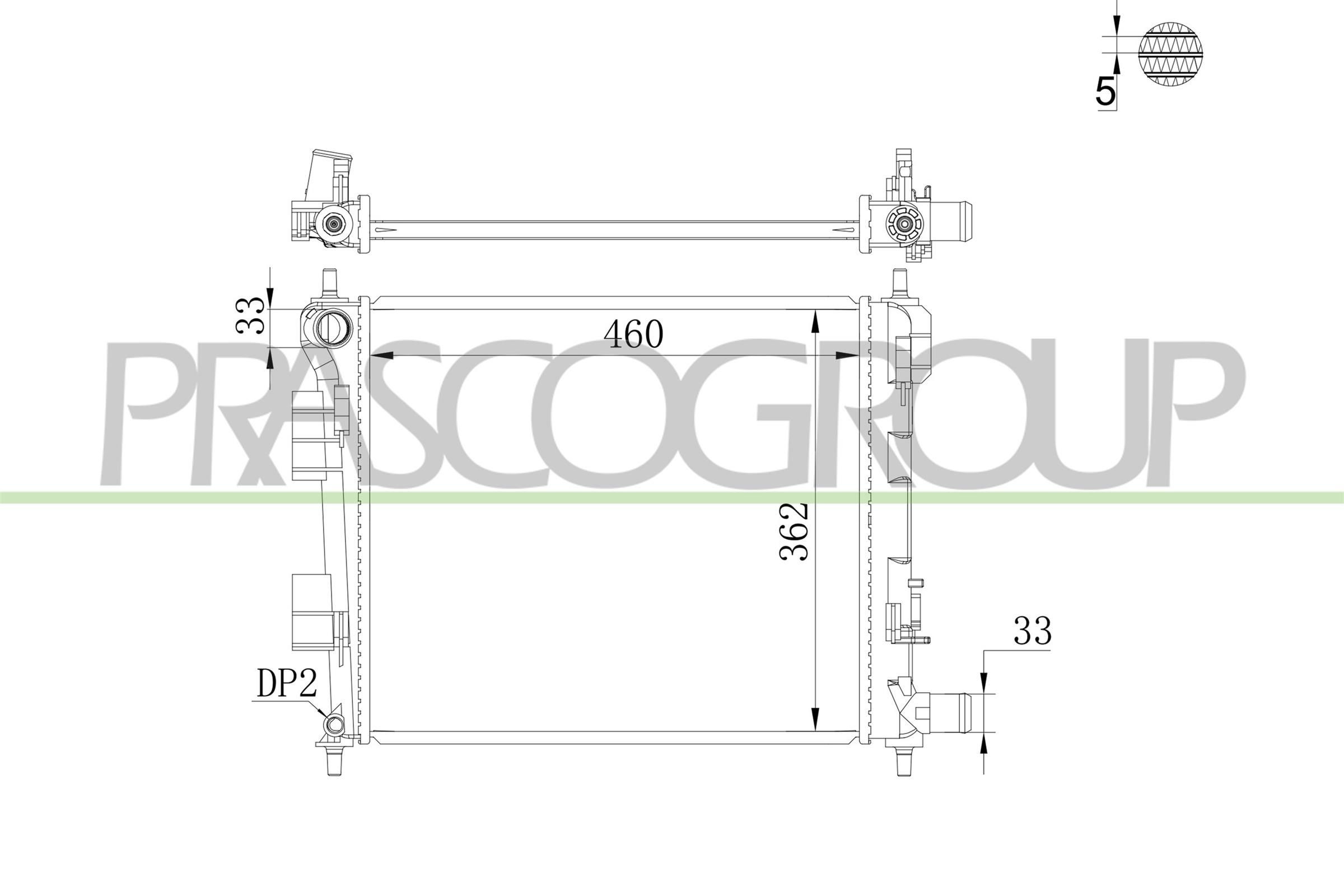 PRASCO Radiateur HN004R001 Hyundai i10 Radiateur, koelvloeistof PRASCO HN004R001